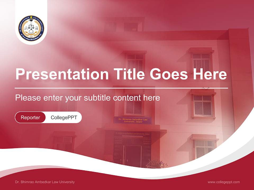 Dr. Bhimrao Ambedkar Law University Lecture Sharing and Networking Event PPT Template4:3 ratio PPT effect preview image4