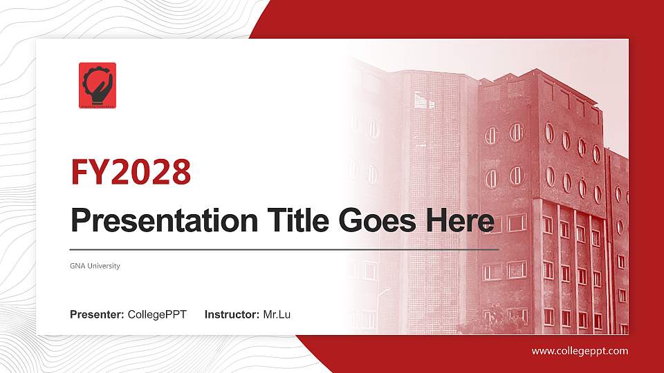 GNA University Academic Presentation/Research Findings Report PPT Template16:9 ratio PPT effect preview image