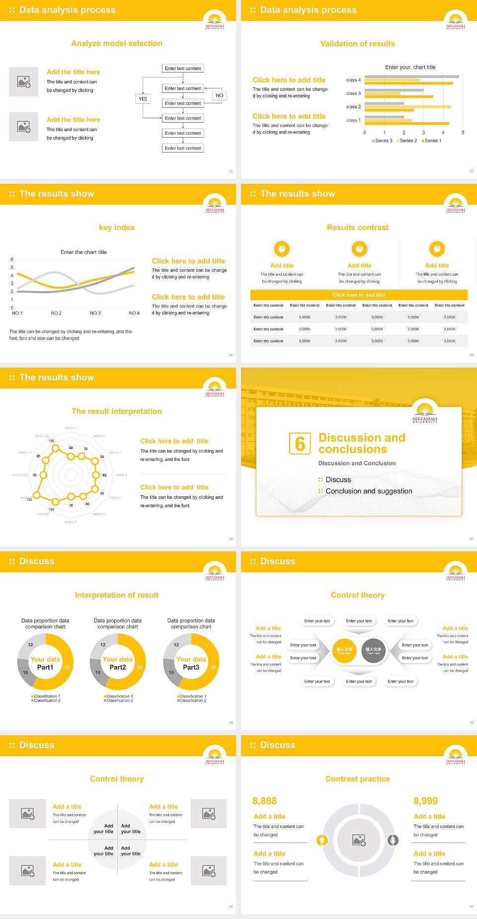 Geetanjali University Graduation Thesis Defense PPT Template4:3 ratio PPT effect preview image5