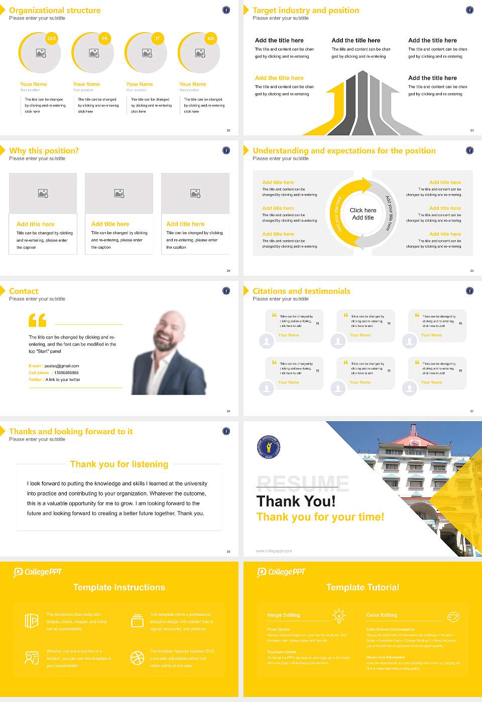 Girijananda Chowdhury University Assam Resume PPT Template16:9 ratio PPT effect preview image4