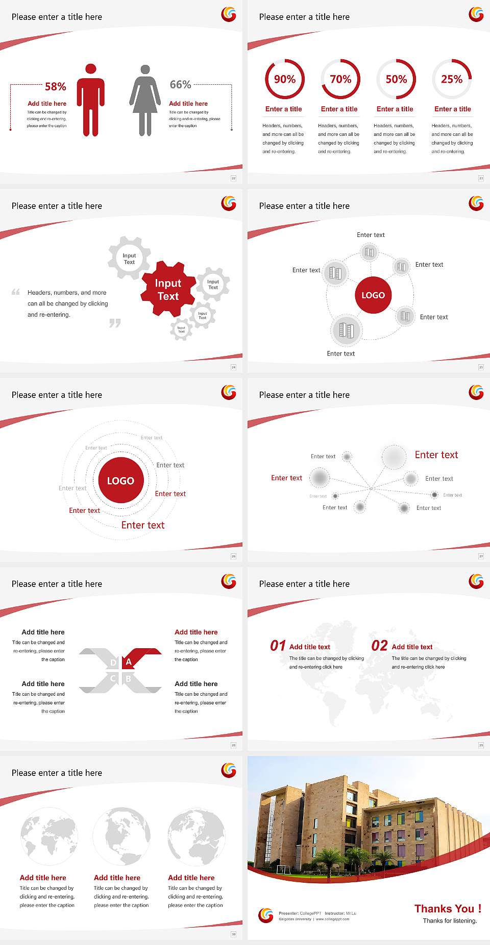 Galgotias University Course/Courseware Creation PPT Template4:3 ratio PPT effect preview image4