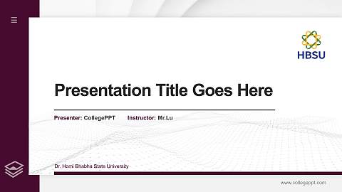 Dr. Homi Bhabha State University Thesis Proposal/Graduation Defense PPT Template
