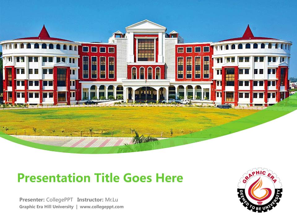 Graphic Era Hill University Course/Courseware Creation PPT Template4:3 ratio PPT effect preview image5