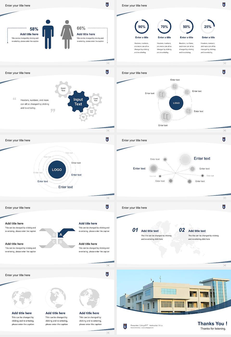 Geeta University Course/Courseware Creation PPT Template16:9 ratio PPT effect preview image4