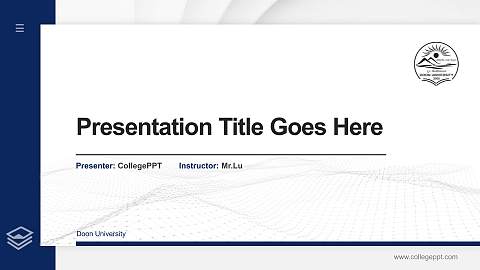 Doon University Thesis Proposal/Graduation Defense PPT Template