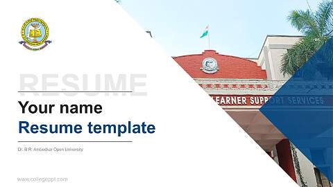 Dr. B.R. Ambedkar Open University Resume PPT Template