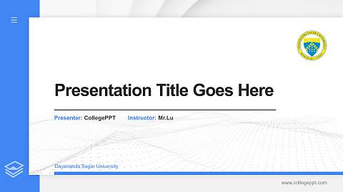 Dayananda Sagar University Thesis Proposal/Graduation Defense PPT Template