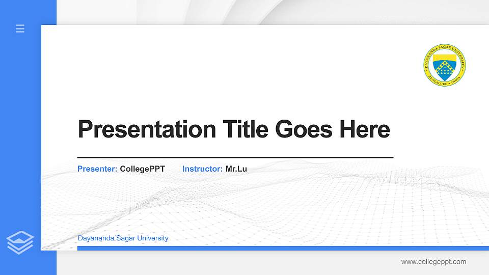 Dayananda Sagar University Thesis Proposal/Graduation Defense PPT Template16:9 ratio PPT effect preview image