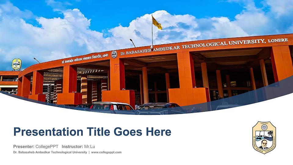 Dr. Babasaheb Ambedkar Technological University Course/Courseware Creation PPT Template16:9 ratio PPT effect preview image1