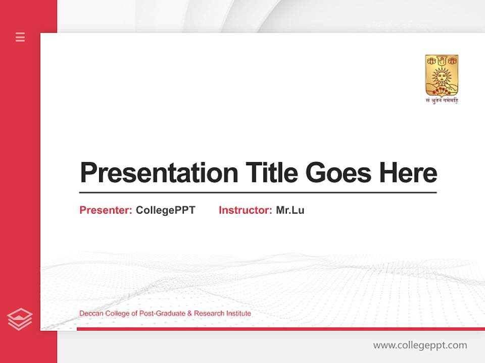 Deccan College of Post-Graduate & Research Institute Thesis Proposal/Graduation Defense PPT Template4:3 ratio PPT effect preview image5