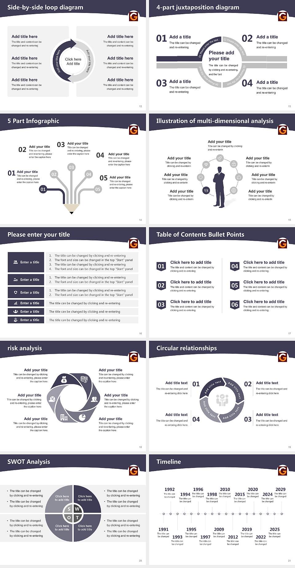Garden City University Academic Presentation/Research Findings Report PPT Template4:3 ratio PPT effect preview image3