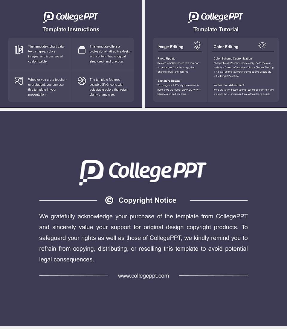 Garden City University Course/Courseware Creation PPT Template4:3 ratio PPT effect preview image5