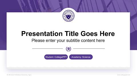 Dr Bhimrao Ambedkar University, Agra National Scholarship Defense PPT Template