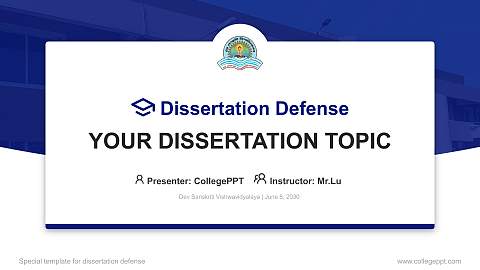 Dev Sanskriti Vishwavidyalaya Graduation Thesis Defense PPT Template