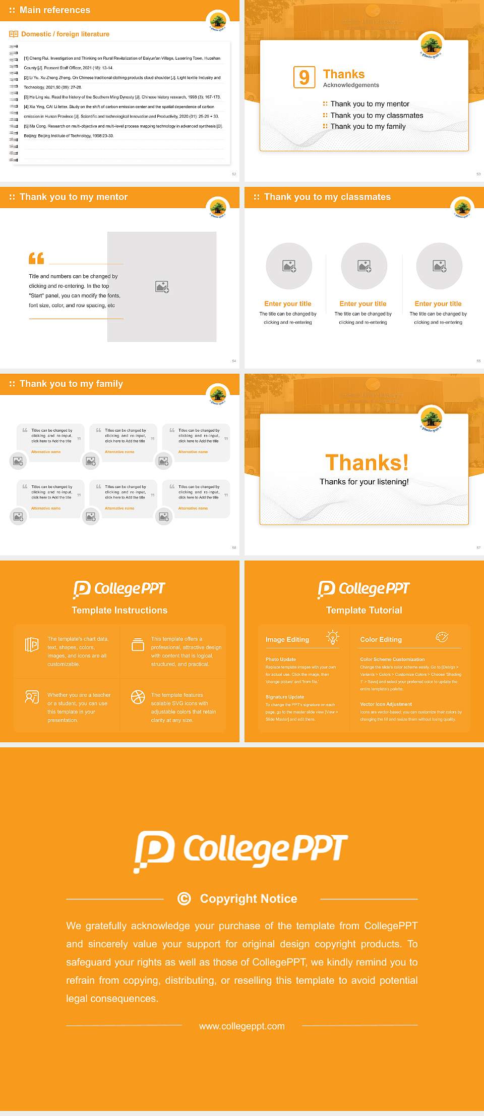 GSFC University Graduation Thesis Defense PPT Template4:3 ratio PPT effect preview image7
