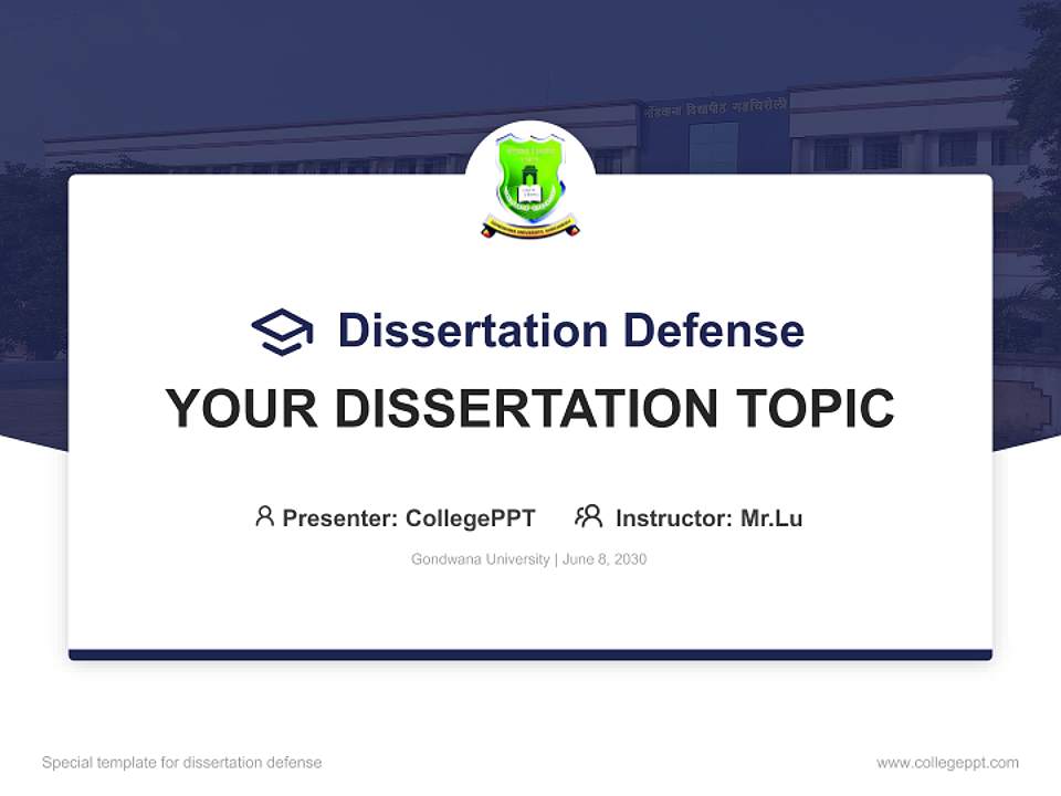 Gondwana University Graduation Thesis Defense PPT Template4:3 ratio PPT effect preview image7