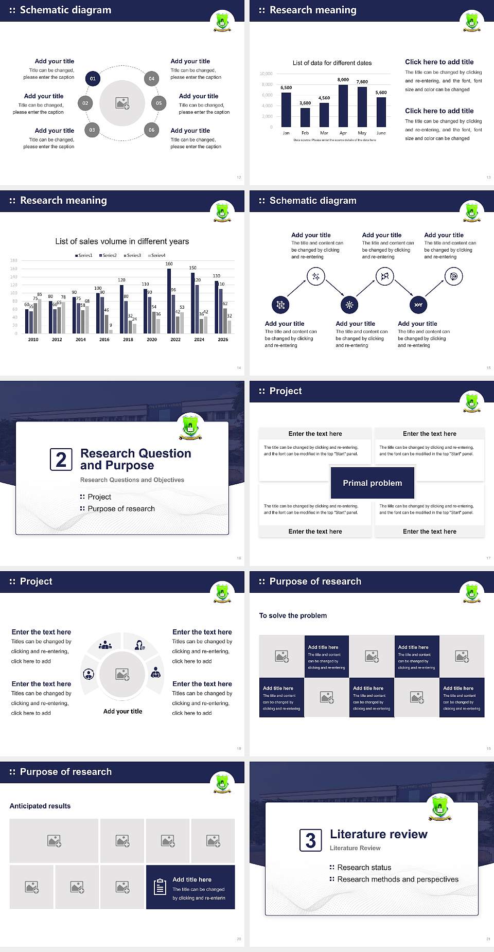 Gondwana University Graduation Thesis Defense PPT Template4:3 ratio PPT effect preview image3