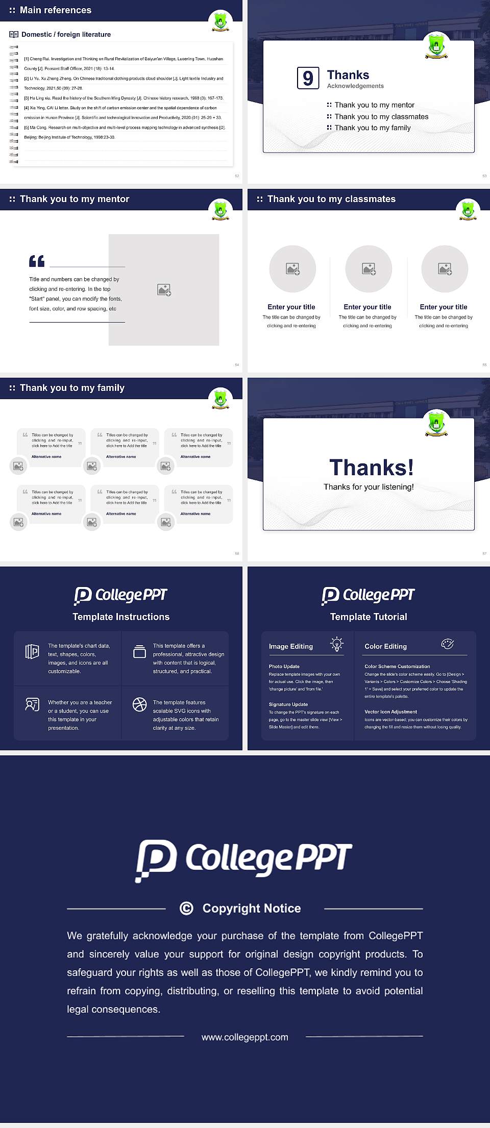 Gondwana University Graduation Thesis Defense PPT Template4:3 ratio PPT effect preview image7