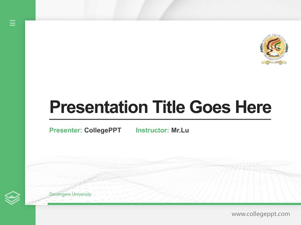 Davangere University Thesis Proposal/Graduation Defense PPT Template4:3 ratio PPT effect preview image5