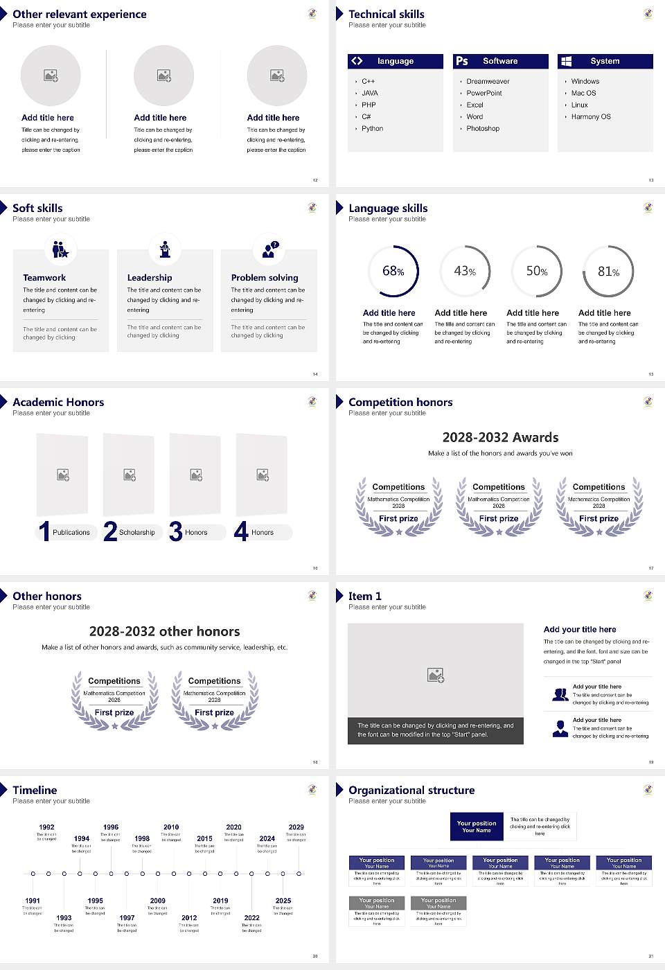 Dr. M.G.R. Educational and Research Institute Resume PPT Template16:9 ratio PPT effect preview image3