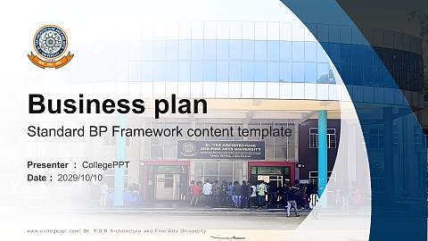 Dr. Y.S.R Architecture and Fine Arts University Competition/Entrepreneurship Contest PPT Template