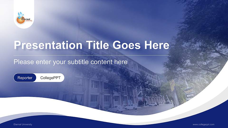 Eternal University Lecture Sharing and Networking Event PPT Template16:9 ratio PPT effect preview image