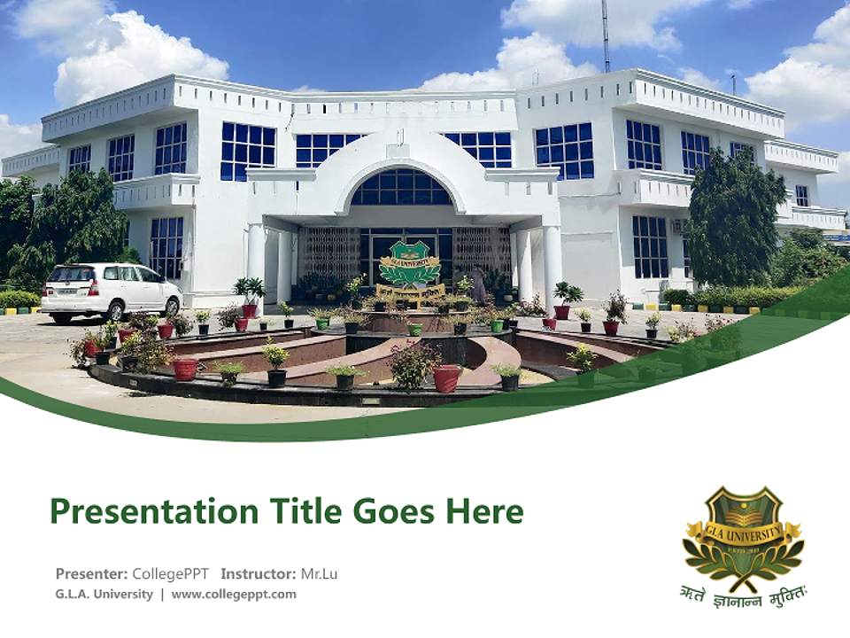 G.L.A. University Course/Courseware Creation PPT Template4:3 ratio PPT effect preview image5