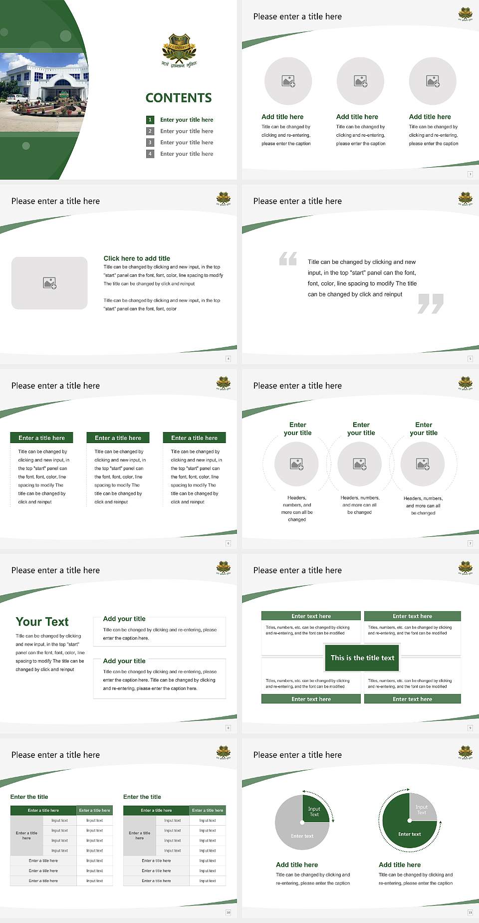 G.L.A. University Course/Courseware Creation PPT Template4:3 ratio PPT effect preview image2