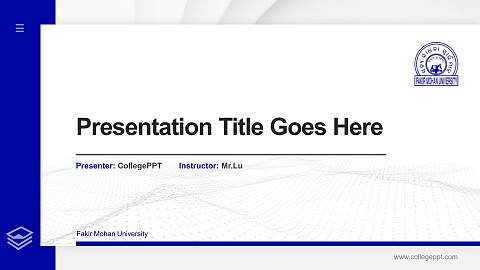 Fakir Mohan University Thesis Proposal/Graduation Defense PPT Template