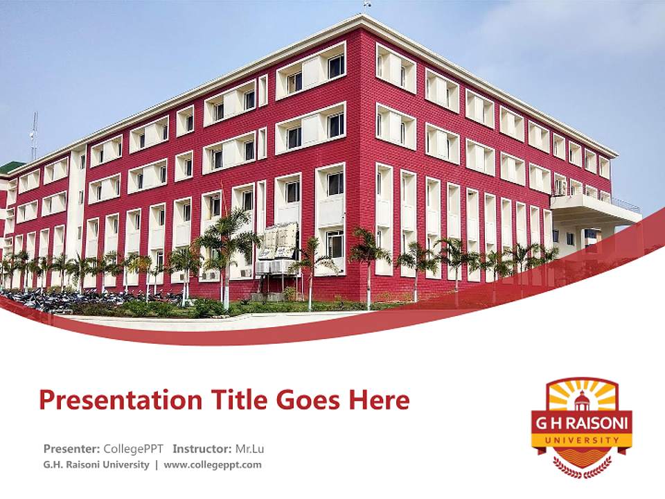 G.H. Raisoni University Course/Courseware Creation PPT Template4:3 ratio PPT effect preview image5
