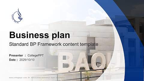 Dr. Babasaheb Ambedkar Open University Competition/Entrepreneurship Contest PPT Template