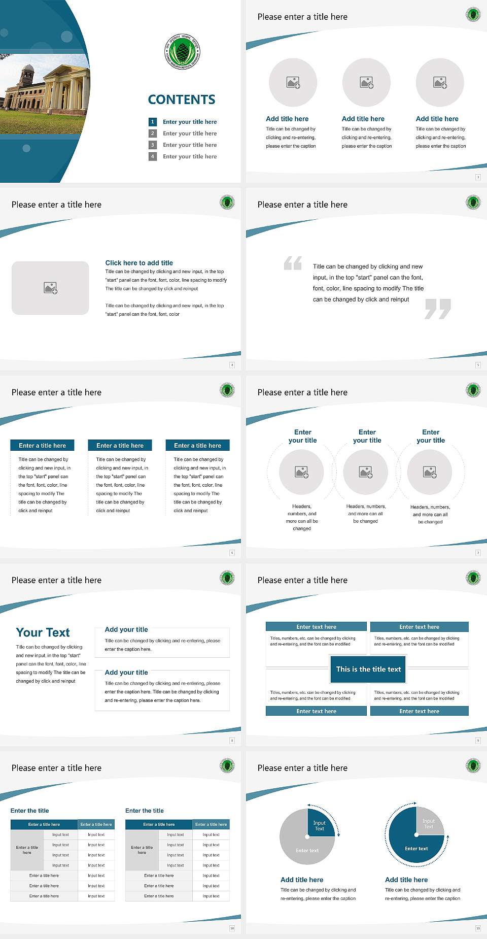 Forest Research Institute Course/Courseware Creation PPT Template4:3 ratio PPT effect preview image2
