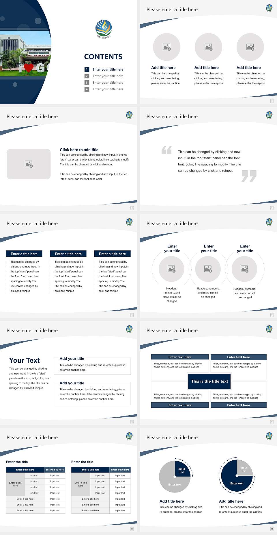 Gokul Global University Course/Courseware Creation PPT Template4:3 ratio PPT effect preview image2
