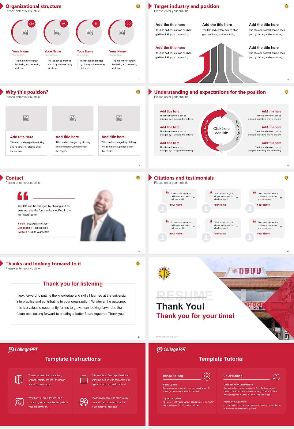 Dev Bhoomi Uttrakhand University Resume PPT Template16:9 ratio PPT effect preview image4