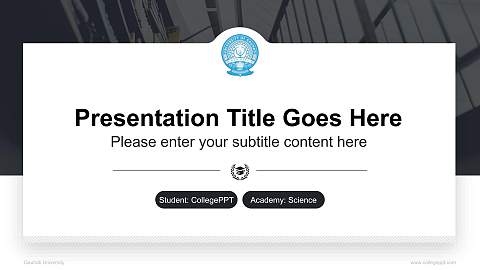 Gauhati University National Scholarship Defense PPT Template