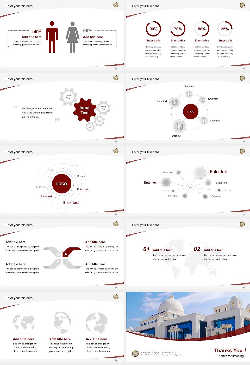 Dr. A.P.J. Abdul Kalam Technical University Course/Courseware Creation PPT Template16:9 ratio PPT effect preview image4