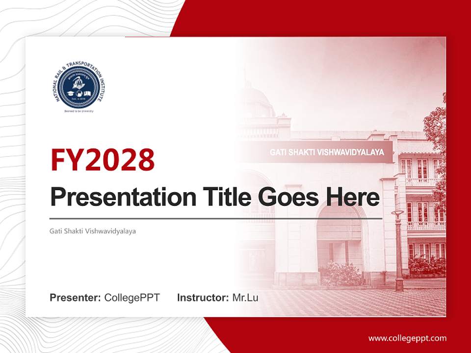 Gati Shakti Vishwavidyalaya Academic Presentation/Research Findings Report PPT Template4:3 ratio PPT effect preview image5