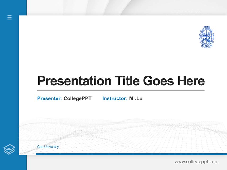 Goa University Thesis Proposal/Graduation Defense PPT Template4:3 ratio PPT effect preview image5