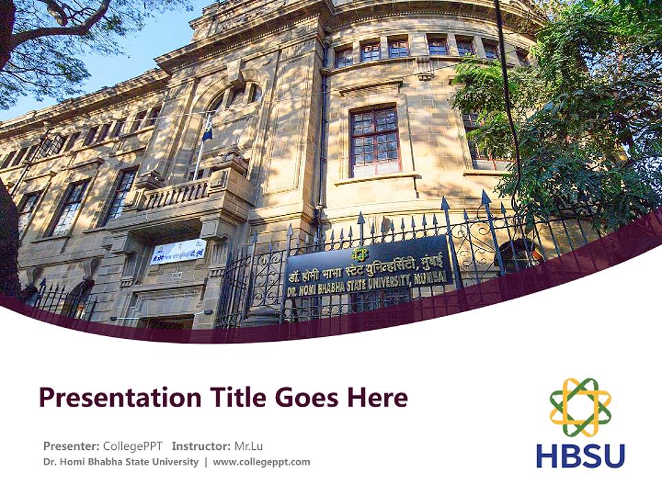 Dr. Homi Bhabha State University Course/Courseware Creation PPT Template4:3 ratio PPT effect preview image5