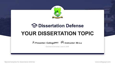 Gondwana University Graduation Thesis Defense PPT Template
