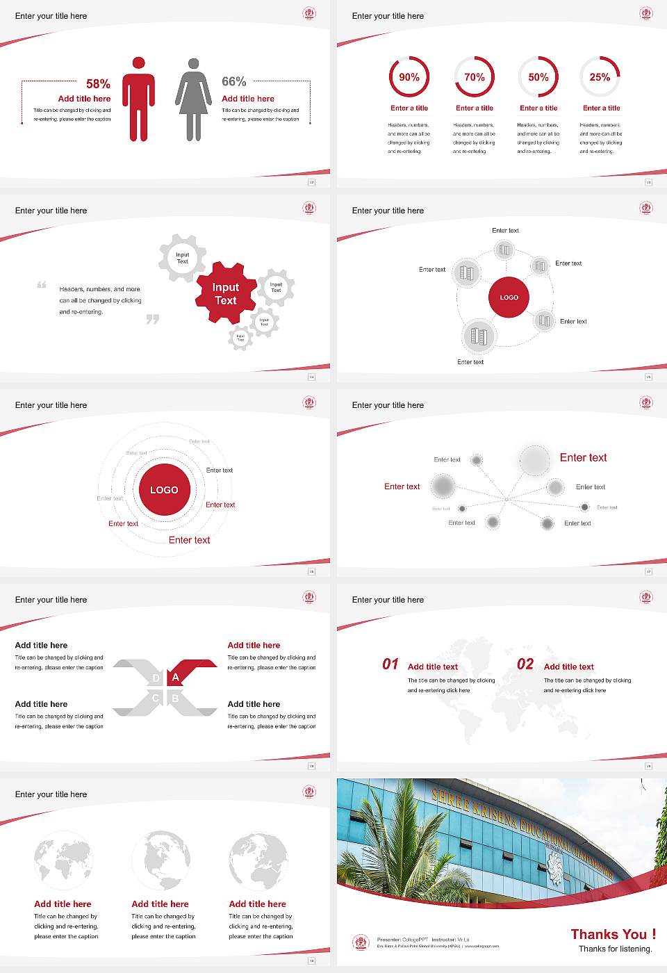 Drs. Kiran & Pallavi Patel Global University (KPGU) Course/Courseware Creation PPT Template16:9 ratio PPT effect preview image4