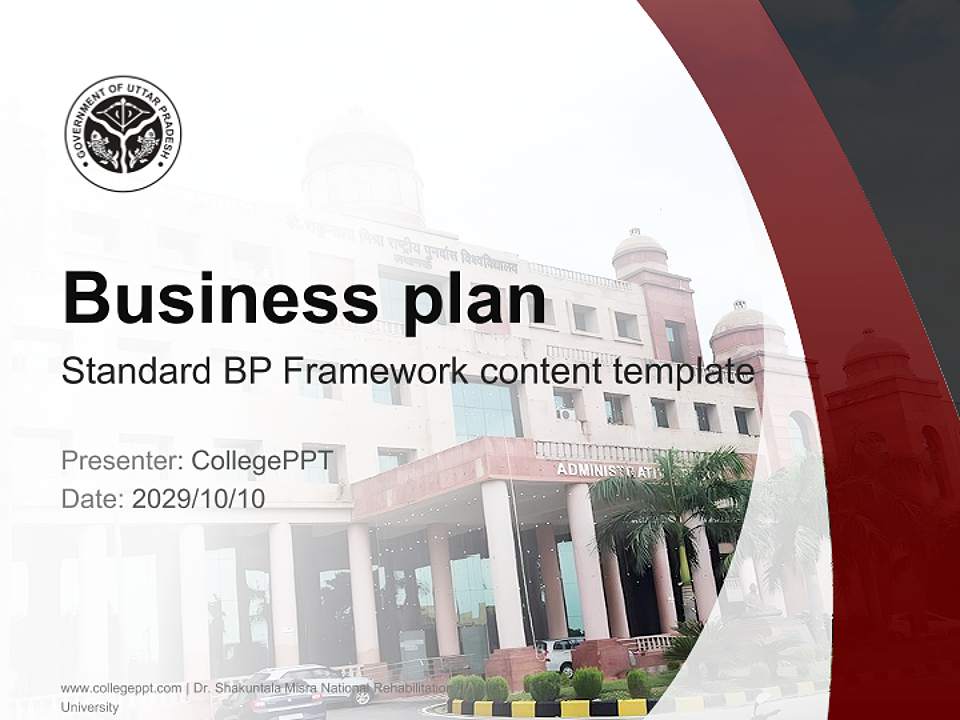 Dr. Shakuntala Misra National Rehabilitation University Competition/Entrepreneurship Contest PPT Template4:3 ratio PPT effect preview image9