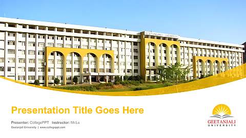 Geetanjali University Course/Courseware Creation PPT Template