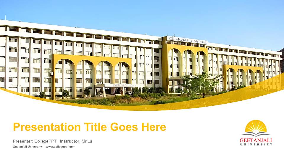 Geetanjali University Course/Courseware Creation PPT Template16:9 ratio PPT effect preview image