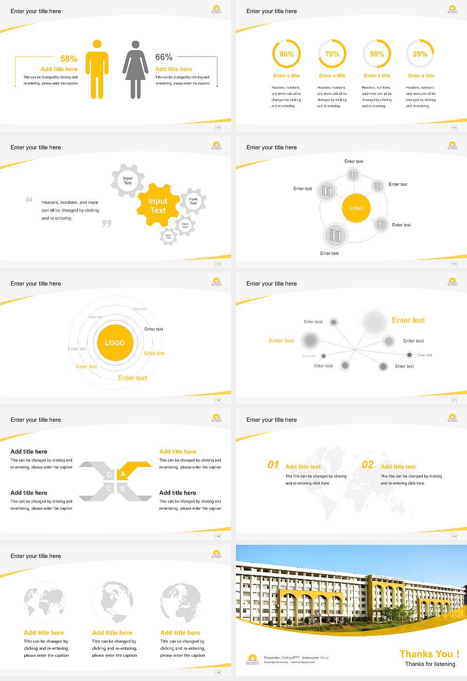 Geetanjali University Course/Courseware Creation PPT Template16:9 ratio PPT effect preview image4
