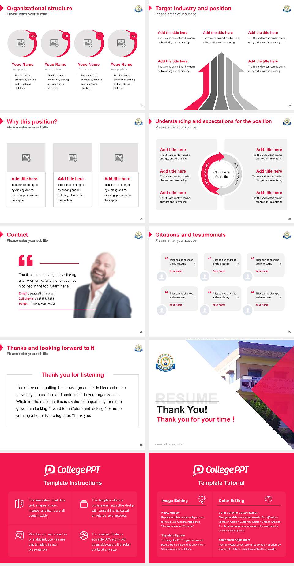 Dr. Abdul Haq Urdu University Resume PPT Template4:3 ratio PPT effect preview image4