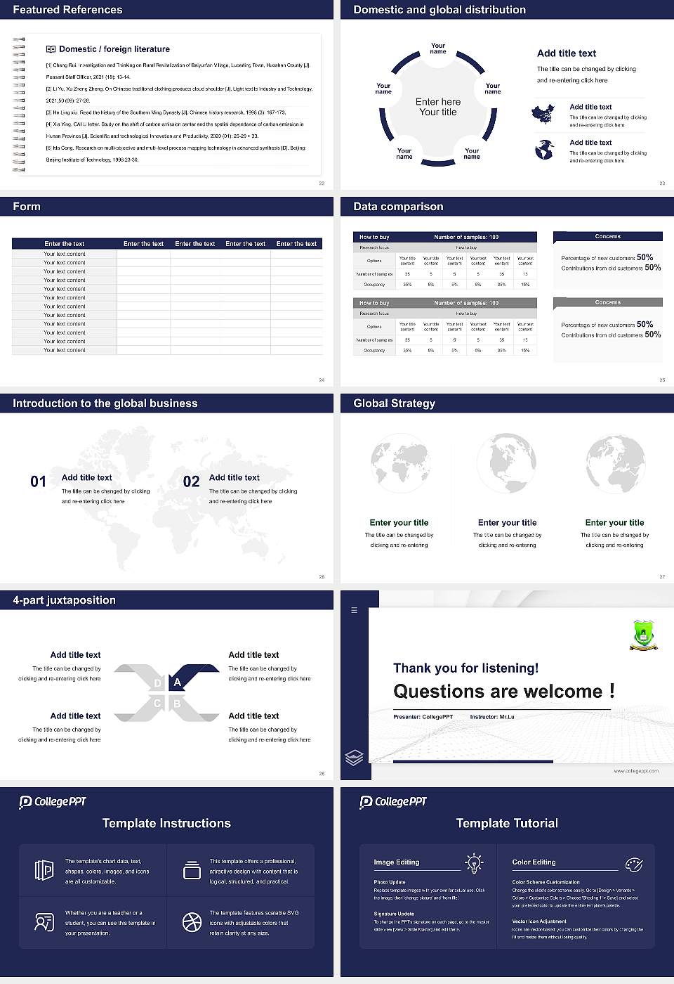 Gondwana University Thesis Proposal/Graduation Defense PPT Template16:9 ratio PPT effect preview image4