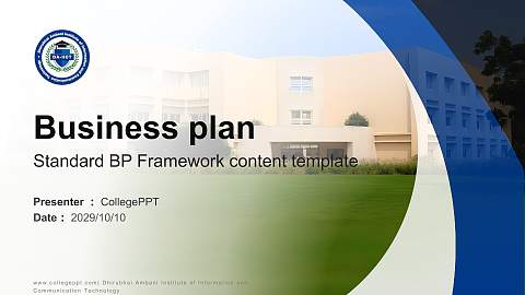 Dhirubhai Ambani Institute of Information and Communication Technology Competition/Entrepreneurship Contest PPT Template