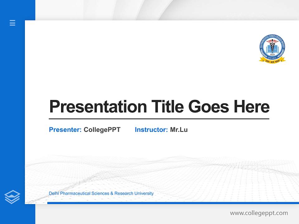 Delhi Pharmaceutical Sciences & Research University Thesis Proposal/Graduation Defense PPT Template4:3 ratio PPT effect preview image5
