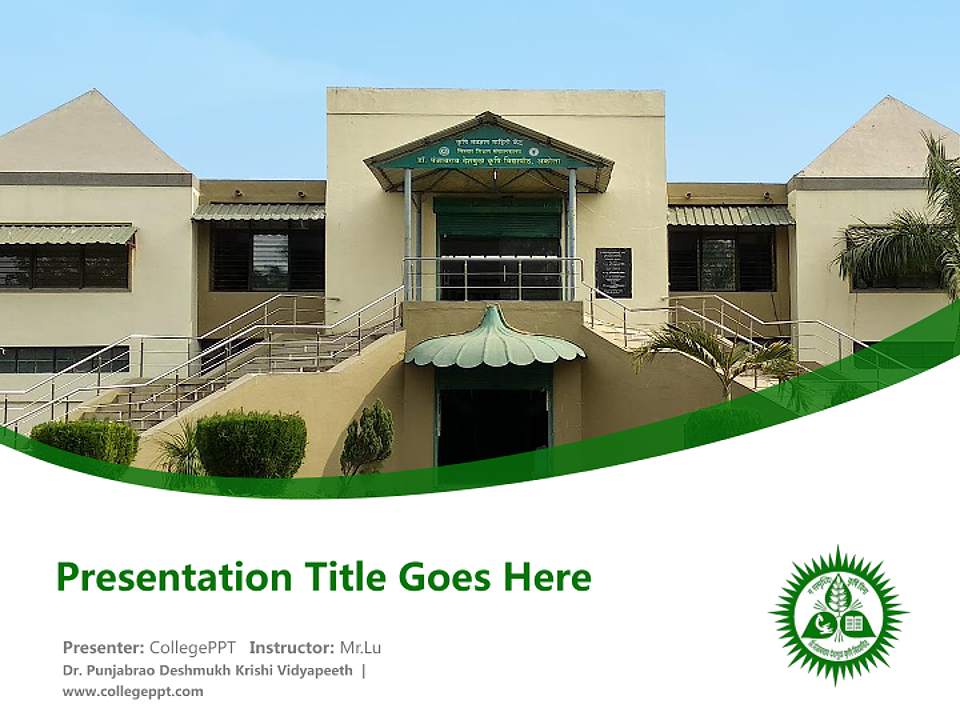 Dr. Punjabrao Deshmukh Krishi Vidyapeeth Course/Courseware Creation PPT Template4:3 ratio PPT effect preview image5
